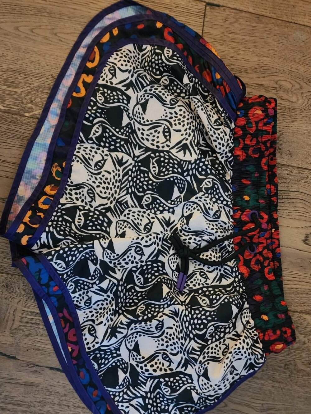 Adidas x Farm Rio midnight leopards shorts size S